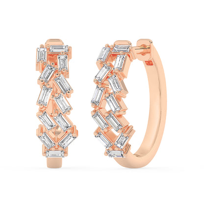 Baguette Hoops 0.68 ctw