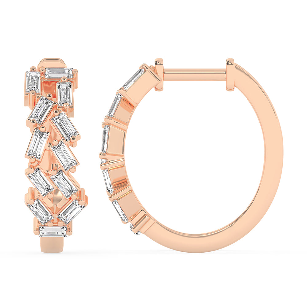 Baguette Hoops 0.68 ctw