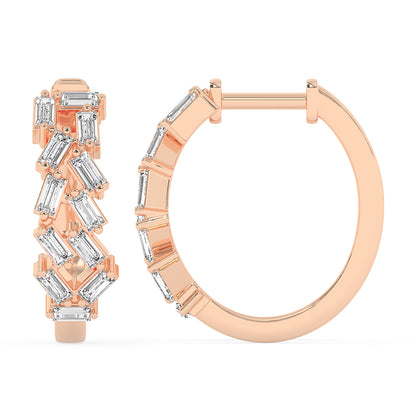 Baguette Hoops 0.68 ctw