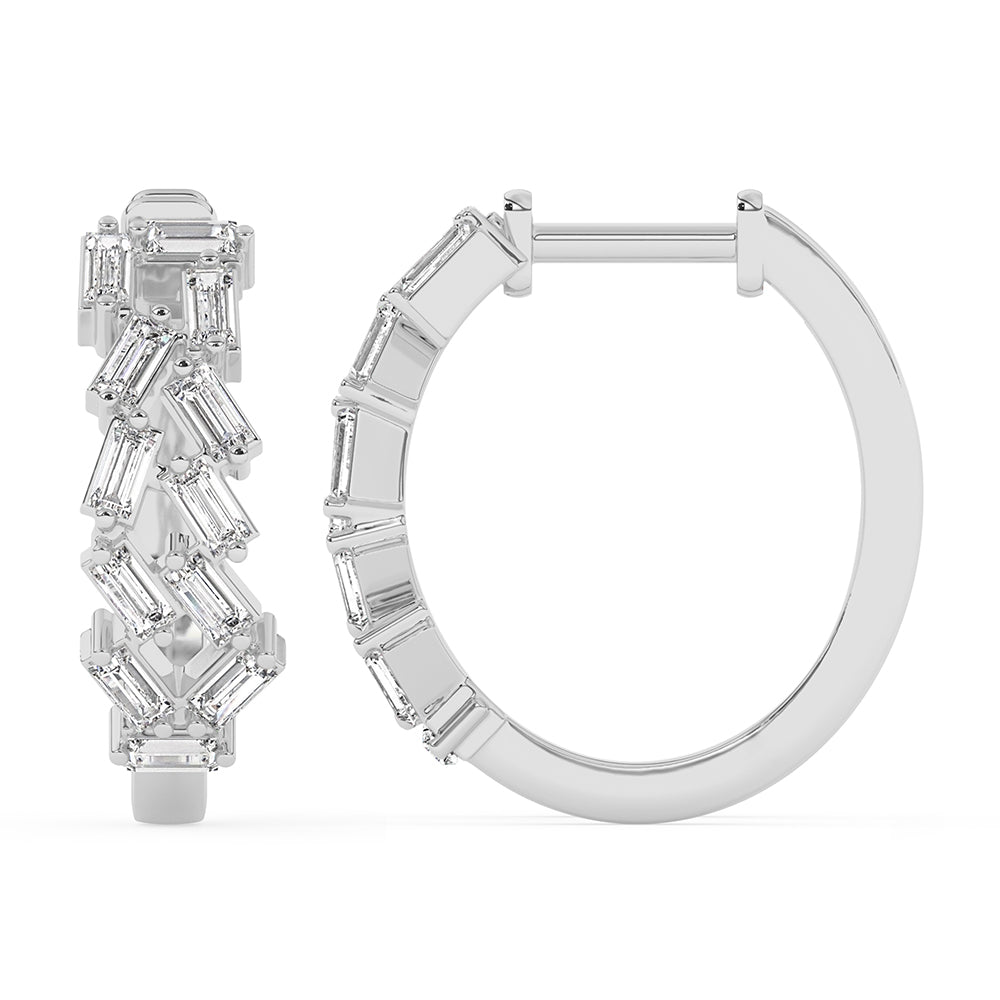 Baguette Hoops 0.68 ctw