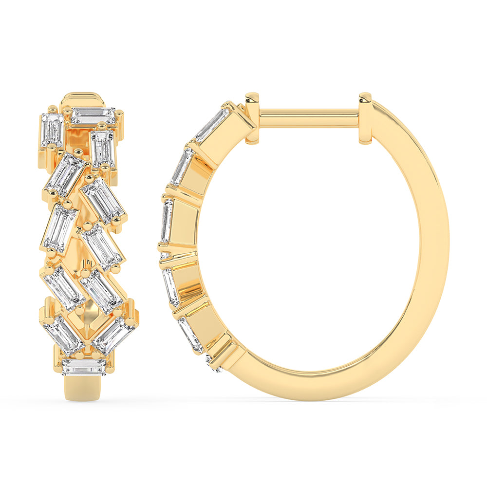 Baguette Hoops 0.68 ctw