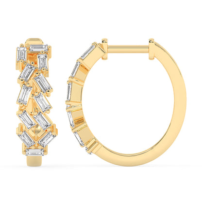 Baguette Hoops 0.68 ctw