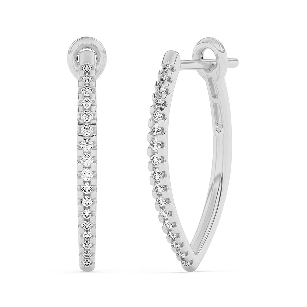 V Shape Hoops 0.33 ctw