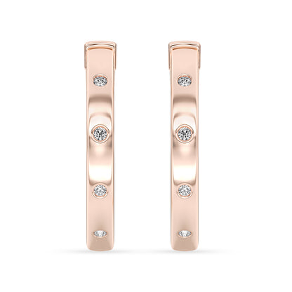 Round Diamond Hoops 0.19 ctw