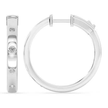 Round Diamond Hoops 0.19 ctw