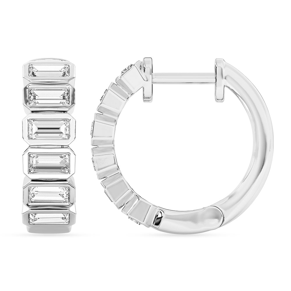 Baguette Hoops 0.65 ctw