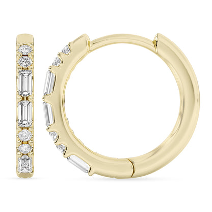 Baguette and Round Hoops 0.15 ctw