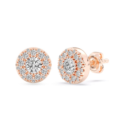 Round Earrings Push Back 0.53 ctw