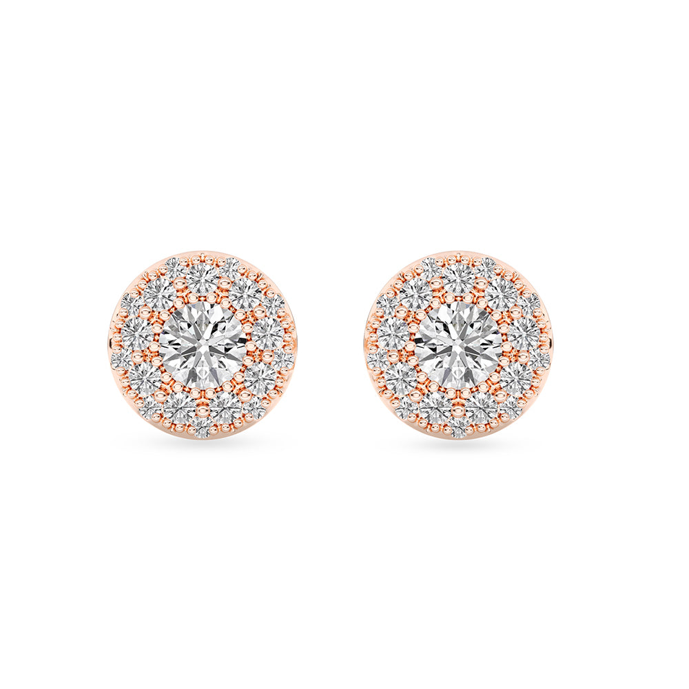 Round Earrings Push Back 0.53 ctw