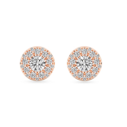 Round Earrings Push Back 0.53 ctw