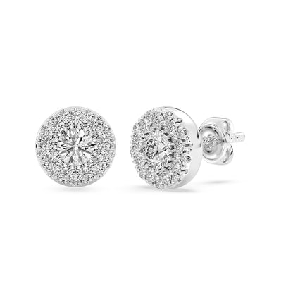 Round Earrings Push Back 0.53 ctw