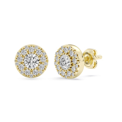 Round Earrings Push Back 0.53 ctw