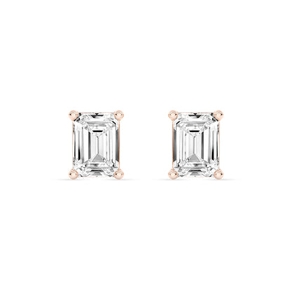 Emerald Stud Earrings Push Back 0.25 ctw