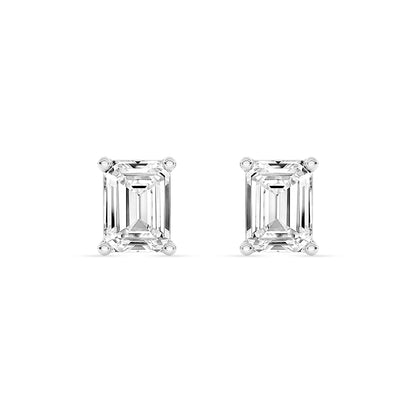 Emerald Stud Earrings Push Back 0.25 ctw