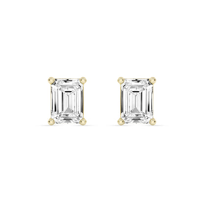 Emerald Stud Earrings Push Back 0.25 ctw