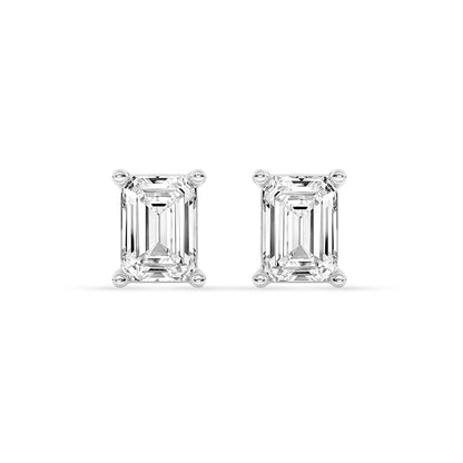 Emerald Stud Earrings Push Back 0.45 ctw