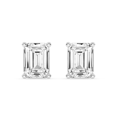 Emerald Stud Earrings Push Back 2.0 ctw