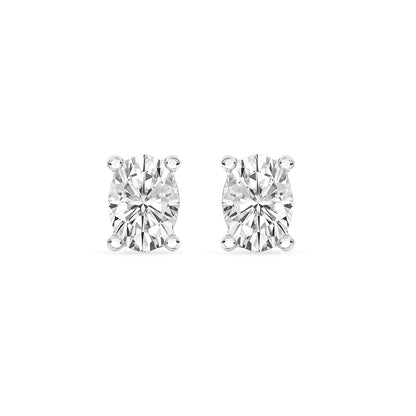 Oval Stud Earrings Push Back 0.23 ctw