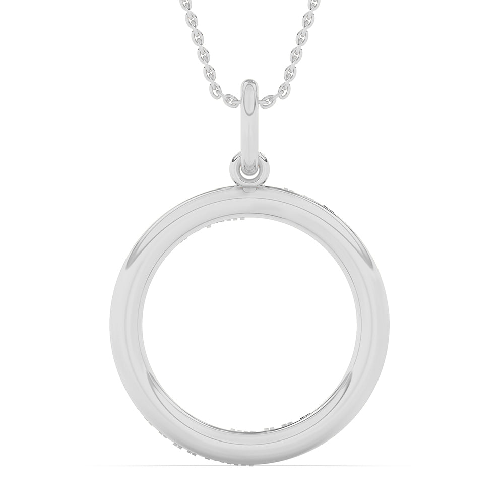 Circle Pendant with 18" Chain 0.44 ctw