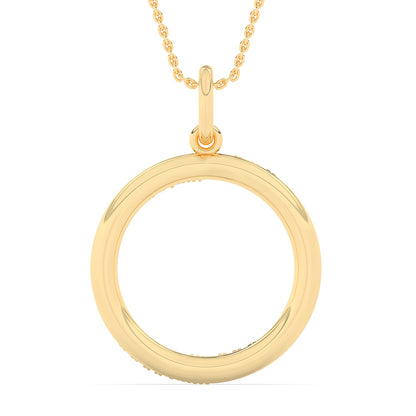 Circle Pendant with 18" Chain 0.44 ctw