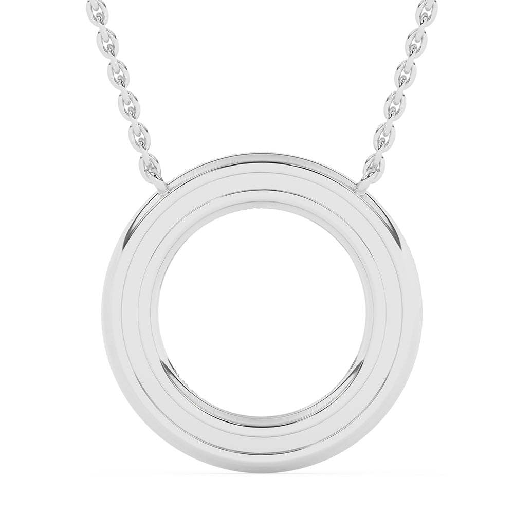 Spiral Circle Pendant with 18" Chain 1.75 ctw