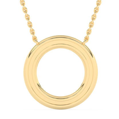 Spiral Circle Pendant with 18" Chain 1.75 ctw