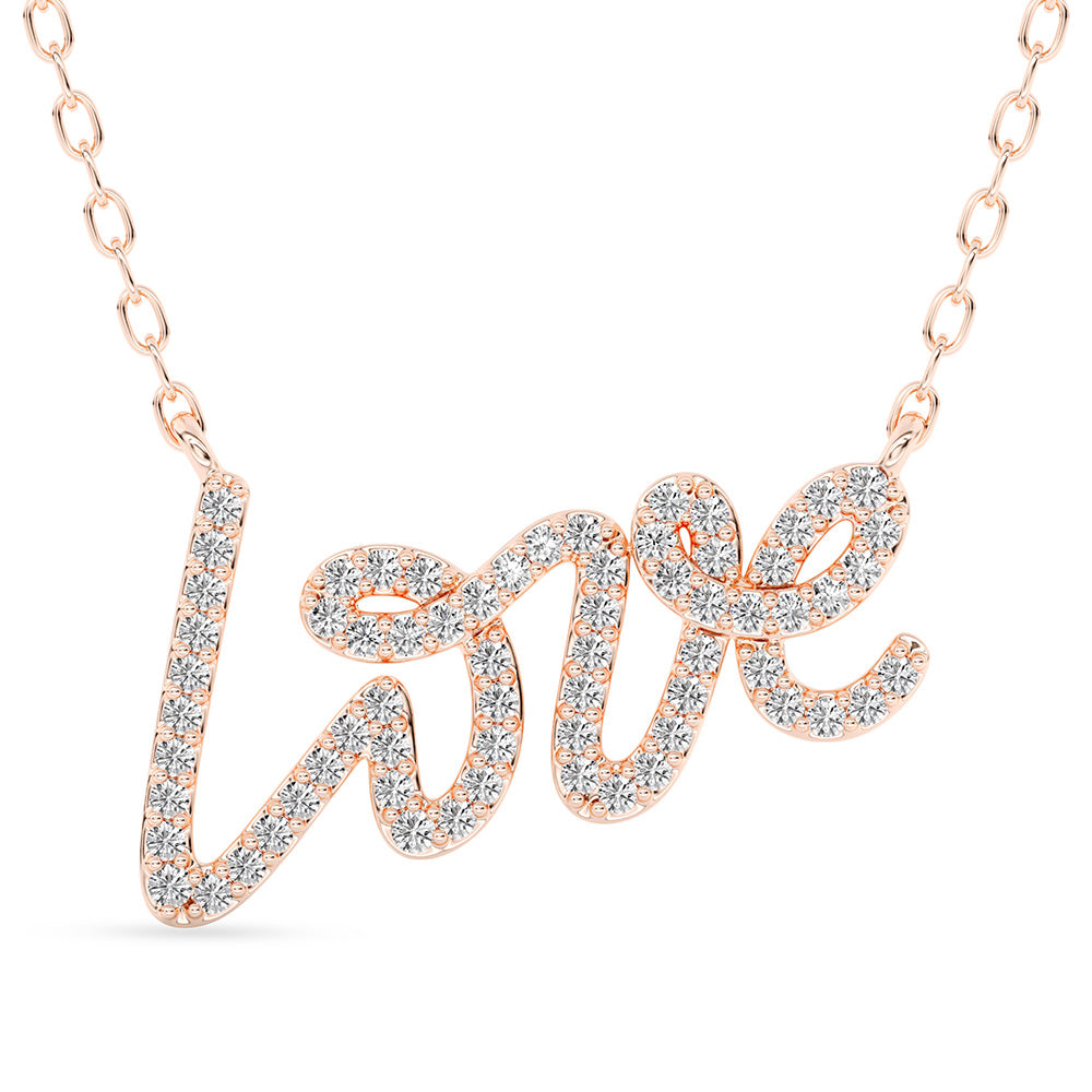 Love Pendant with 18" Chain 0.20 ctw