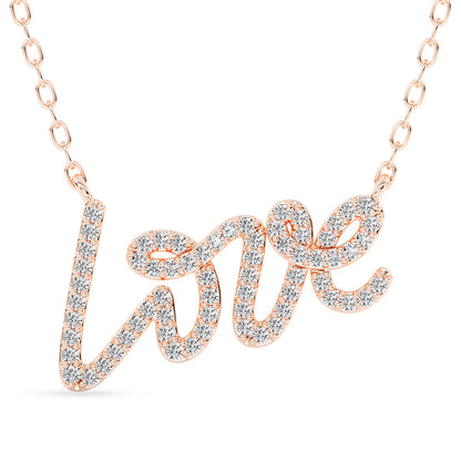 Love Pendant with 18" Chain 0.20 ctw