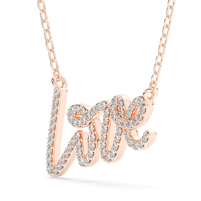 Love Pendant with 18" Chain 0.20 ctw