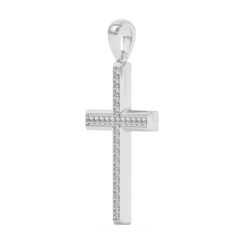 Cross Pendant with 18" Chain 0.17 ctw