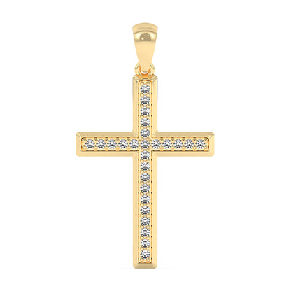 Cross Pendant with 18" Chain 0.17 ctw