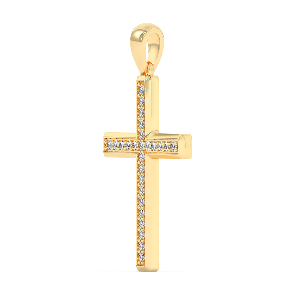 Cross Pendant with 18" Chain 0.17 ctw