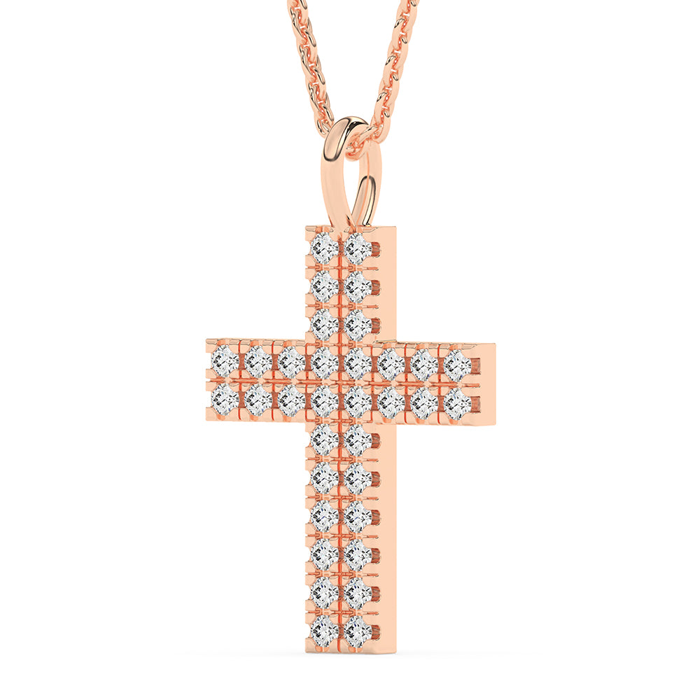 Cross Pendant with 18" Chain 0.2 ctw