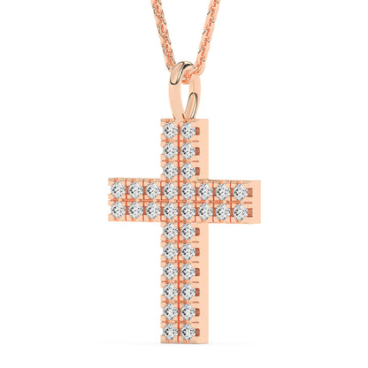 Cross Pendant with 18" Chain 0.2 ctw