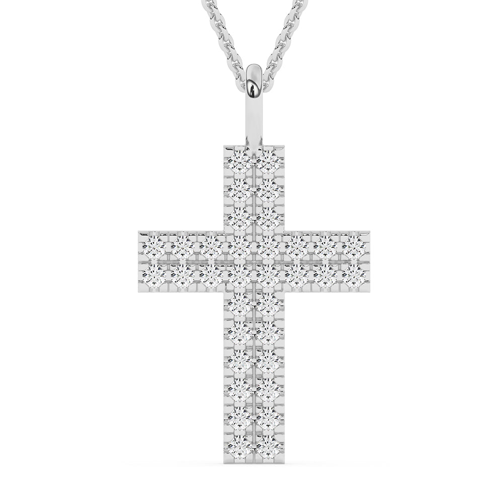 Cross Pendant with 18" Chain 0.2 ctw