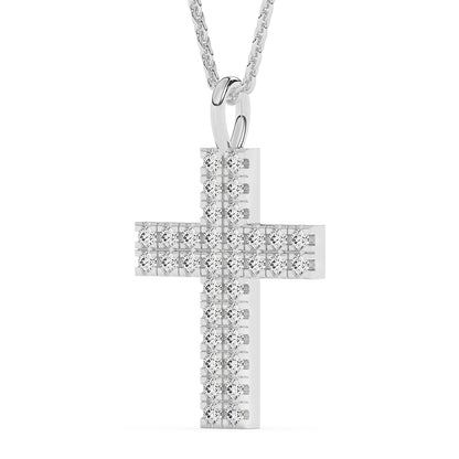 Cross Pendant with 18" Chain 0.2 ctw