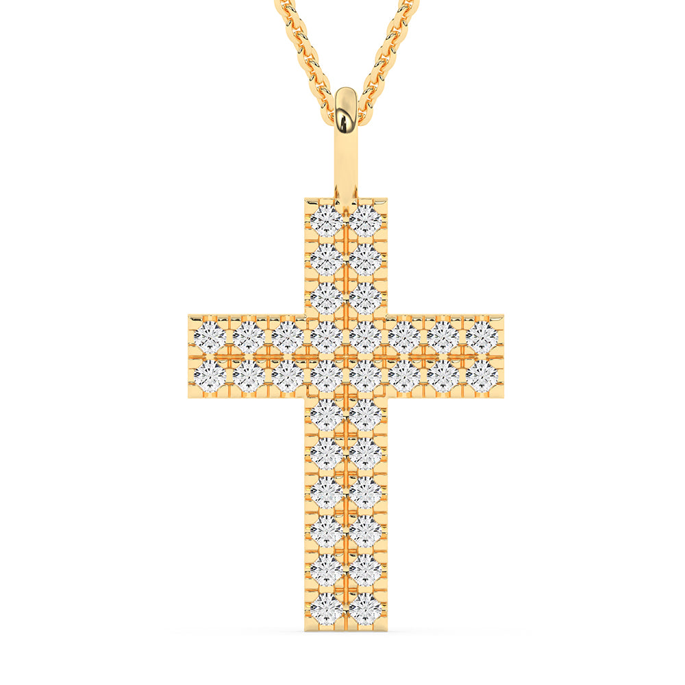 Cross Pendant with 18" Chain 0.2 ctw