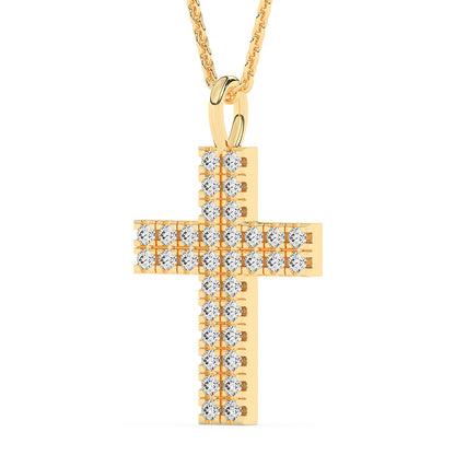 Cross Pendant with 18" Chain 0.2 ctw