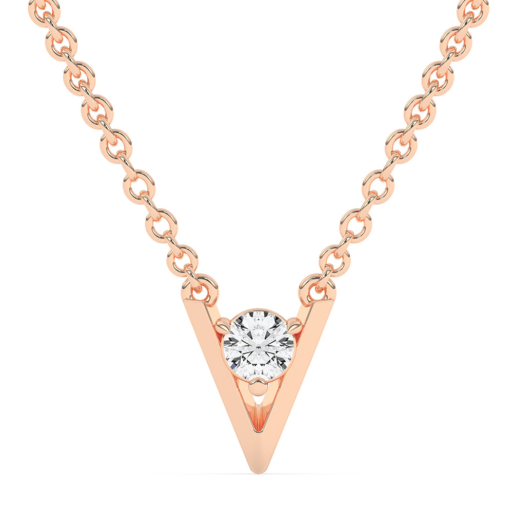 Solitaire Pendant with 18" Chain 0.23 ct