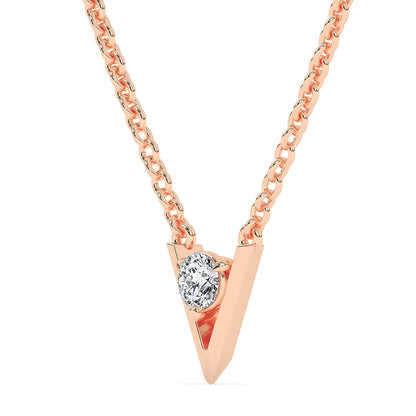 Solitaire Pendant with 18" Chain 0.23 ct