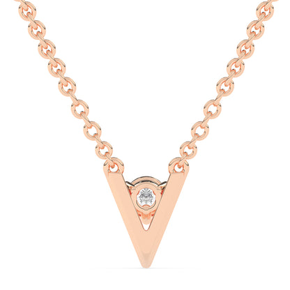 Solitaire Pendant with 18" Chain 0.23 ct