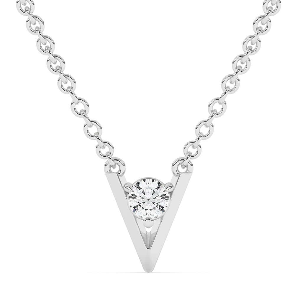 Solitaire Pendant with 18" Chain 0.23 ct