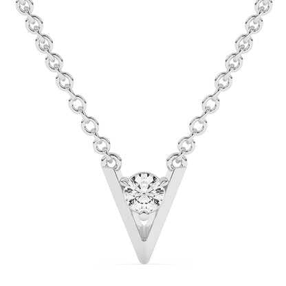 Solitaire Pendant with 18" Chain 0.23 ct