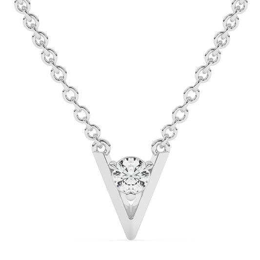 Solitaire Pendant with 18" Chain 0.23 ct