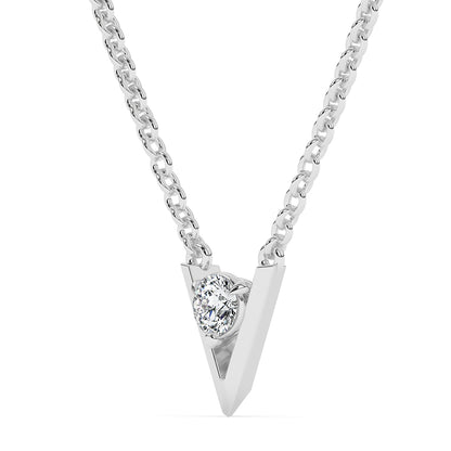 Solitaire Pendant with 18" Chain 0.23 ct