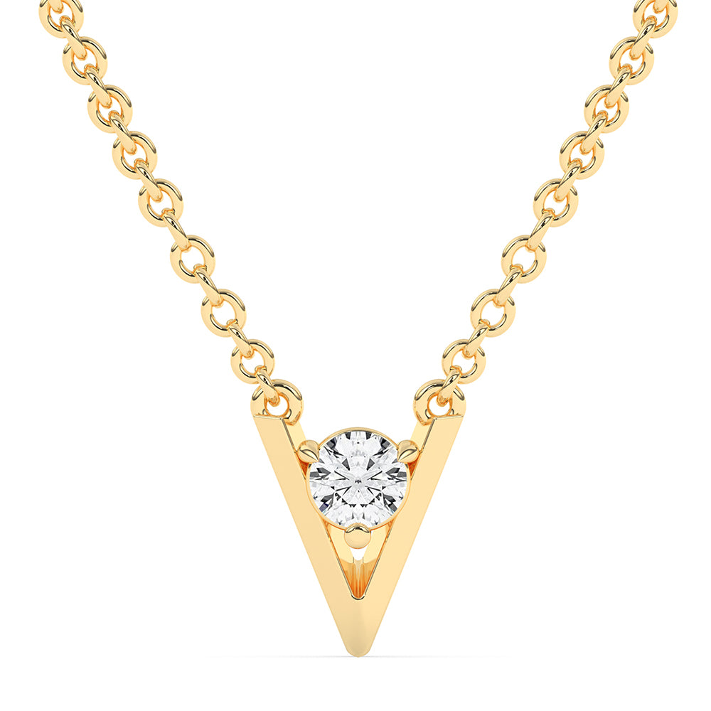 Solitaire Pendant with 18" Chain 0.23 ct