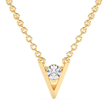 Solitaire Pendant with 18" Chain 0.23 ct