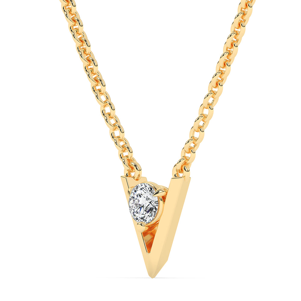 Solitaire Pendant with 18" Chain 0.23 ct