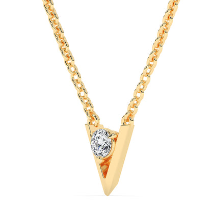 Solitaire Pendant with 18" Chain 0.23 ct