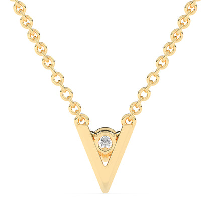 Solitaire Pendant with 18" Chain 0.23 ct